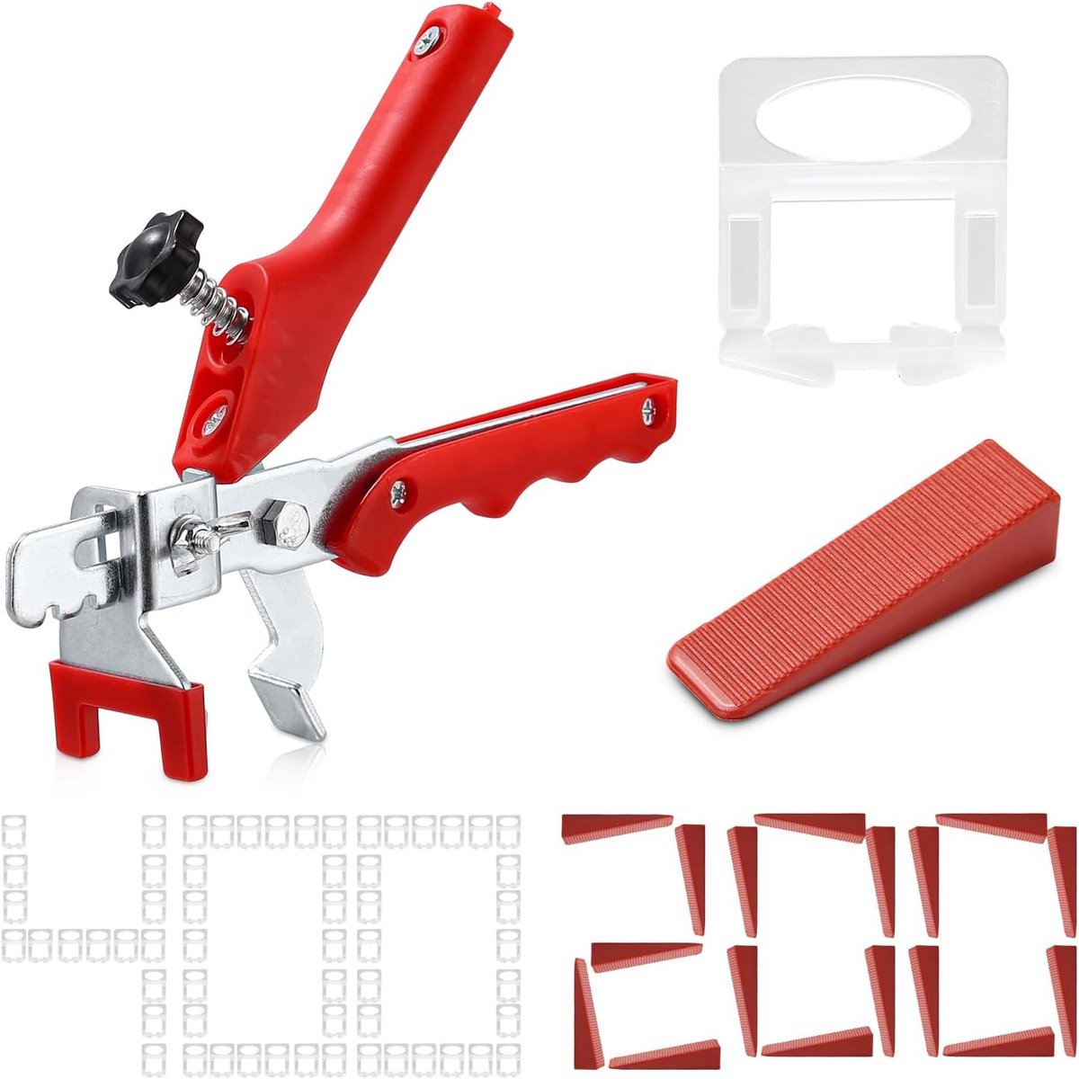 Tegelnivelleersysteem 601 Stuks - 2 mm Trekclips - Tegelwiggen en Invoegen - Voor Effen Tegels en Muren - ShopVlot