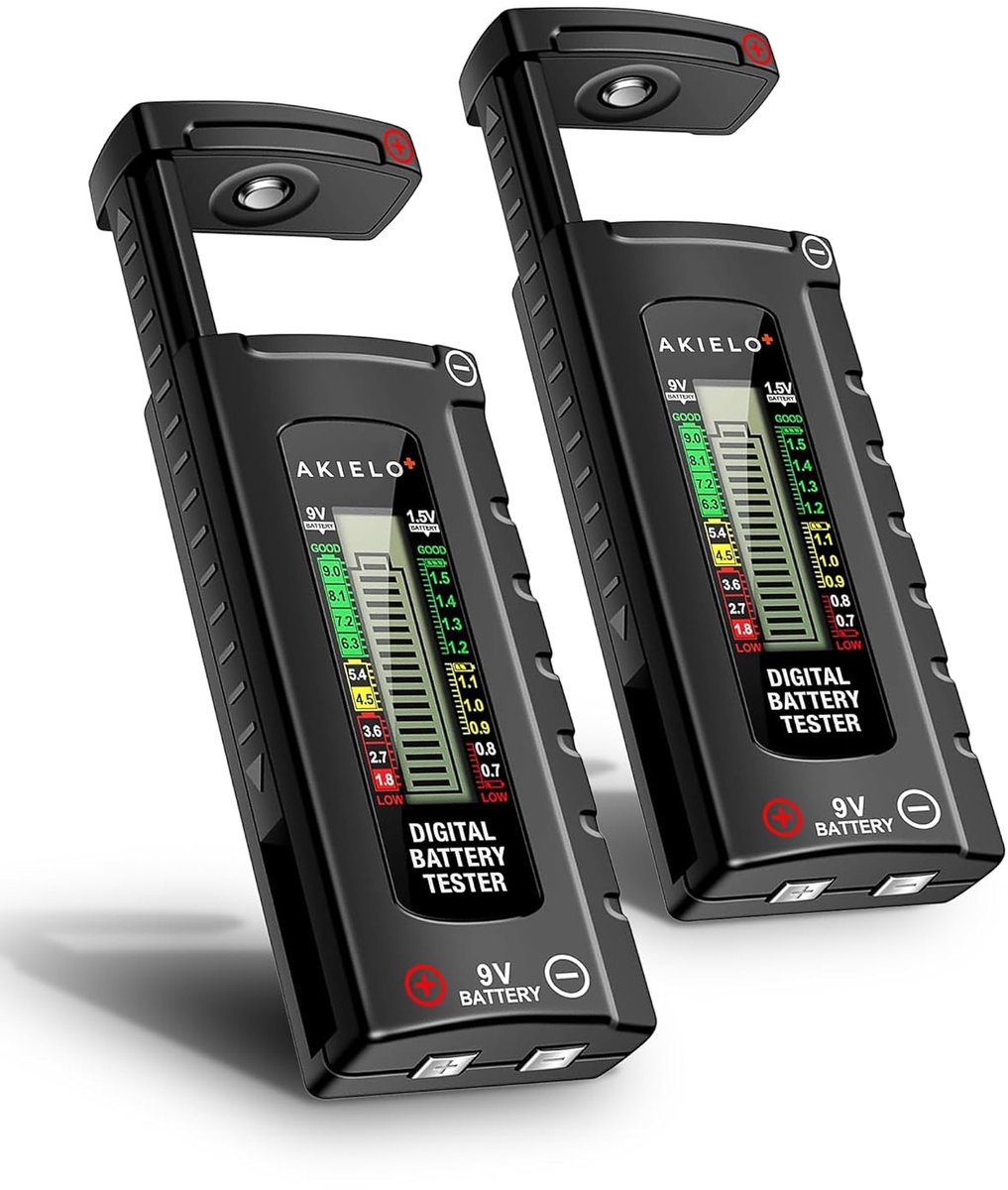 Batterijtester digitaal - LCD-scherm - Universele controle voor AA AAA C D 9V - Snel en nauwkeurig - ShopVlot