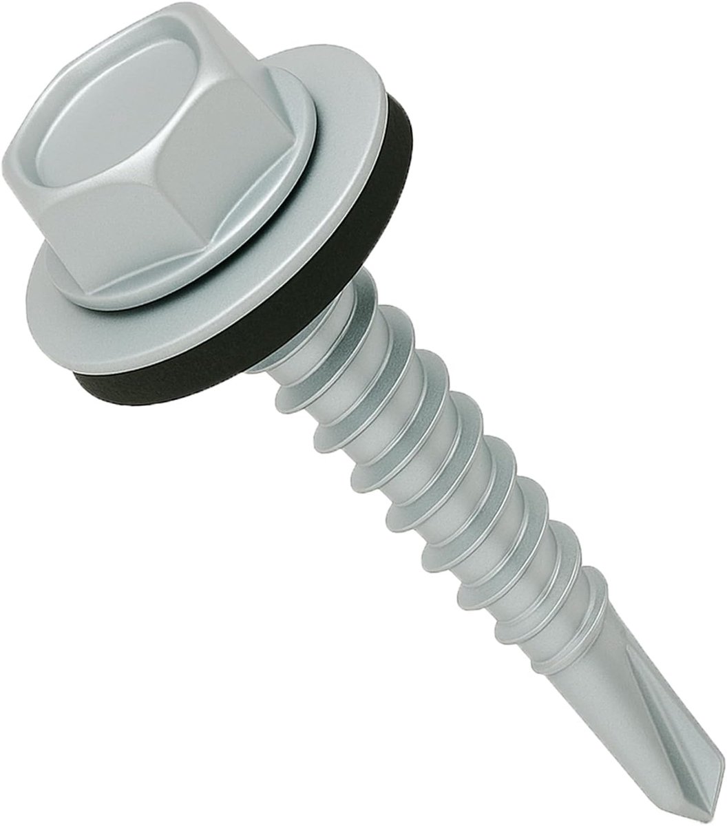 Dakschroeven 4.8mm x 70mm - Hex Zelfborende Schroeven - Rubberafdichting - Weerbestendig voor metalen daken - ShopVlot