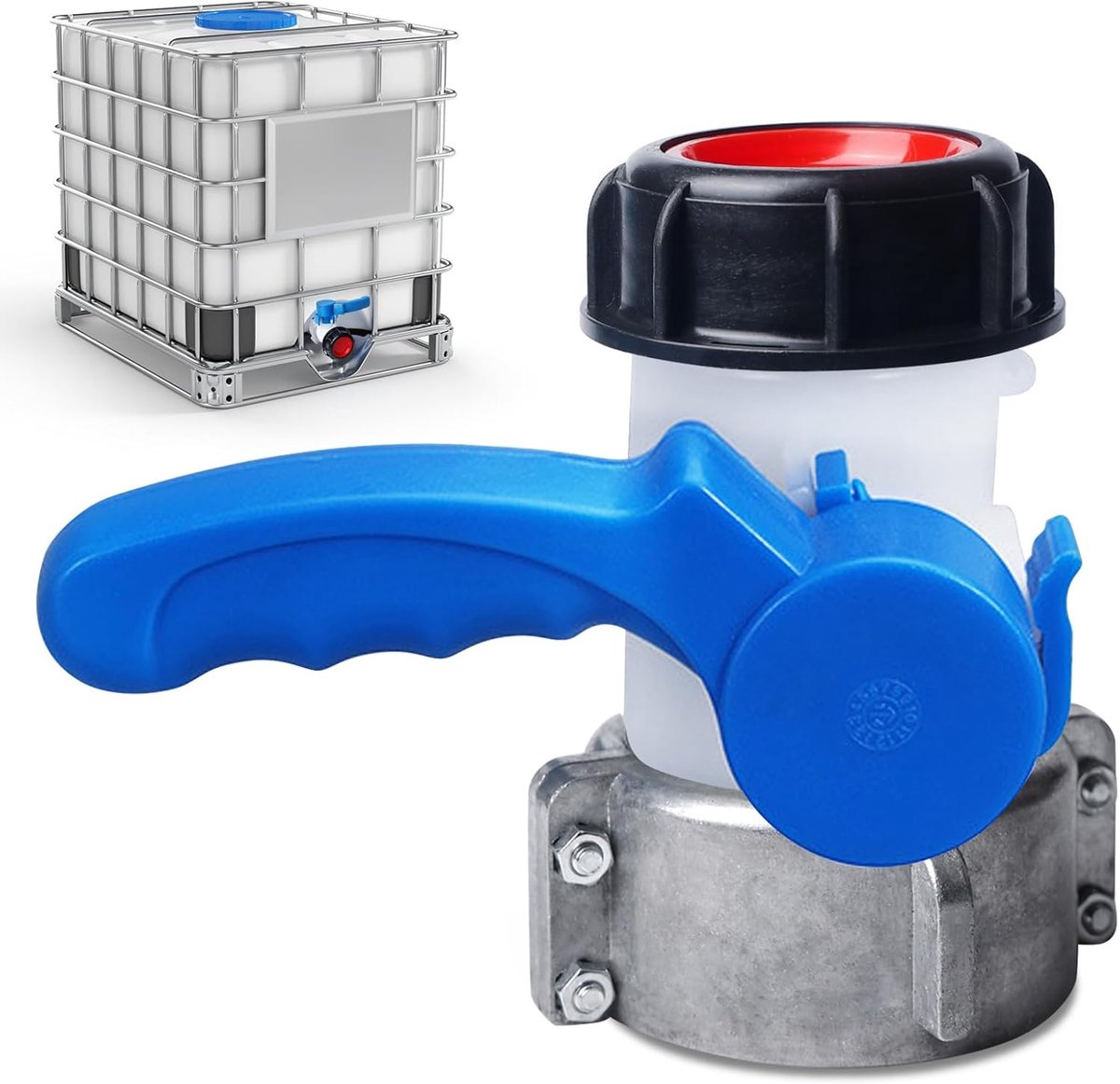 IBC waterreservoir universele adapter DN40 - 62 mm - IBC kraan - eenvoudig sluiten en regelen - ShopVlot