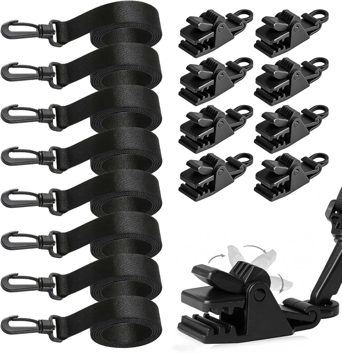 Poolrollers set van 8 - Poolfolie bevestigingsbanden - Stabiele bevestiging - Ideaal voor zonnefolie - ShopVlot