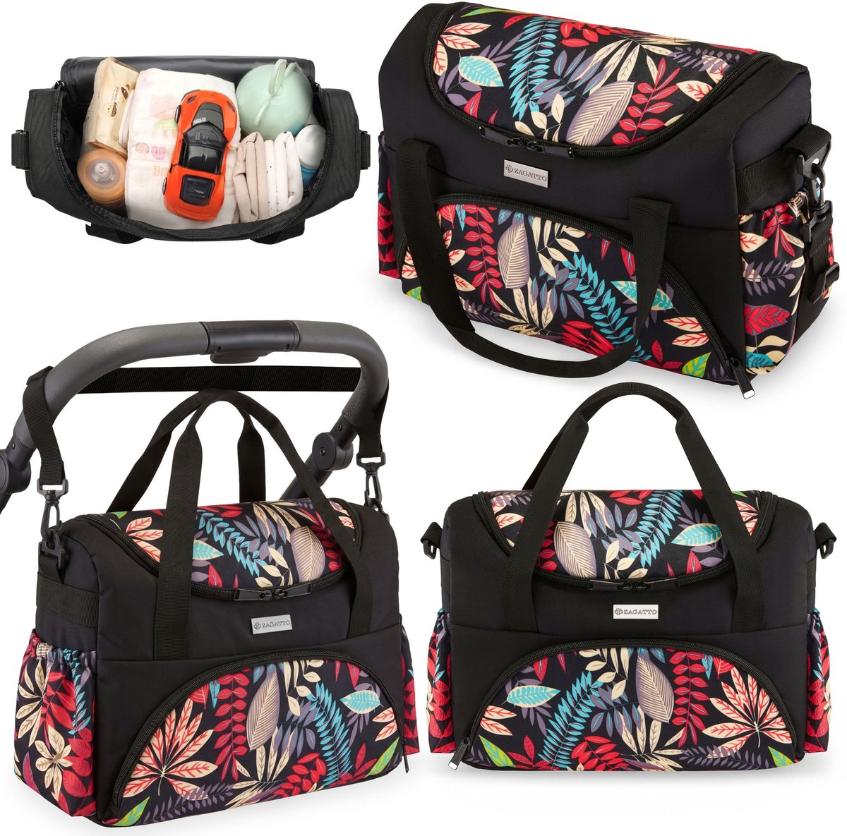 Zagatto WATERDICHTE kinderwagen organizer, transporttas VOOR KINDERWAGEN 27x18x35 cm
