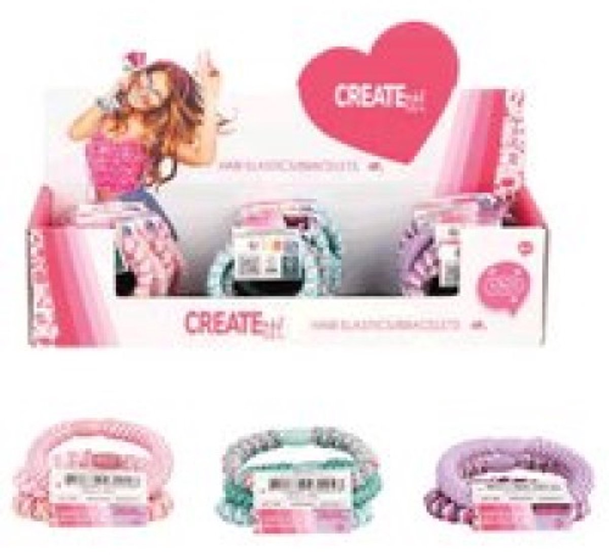 Create it! elastiekjes - haar elastiek - 3 verschillende per pakje -
