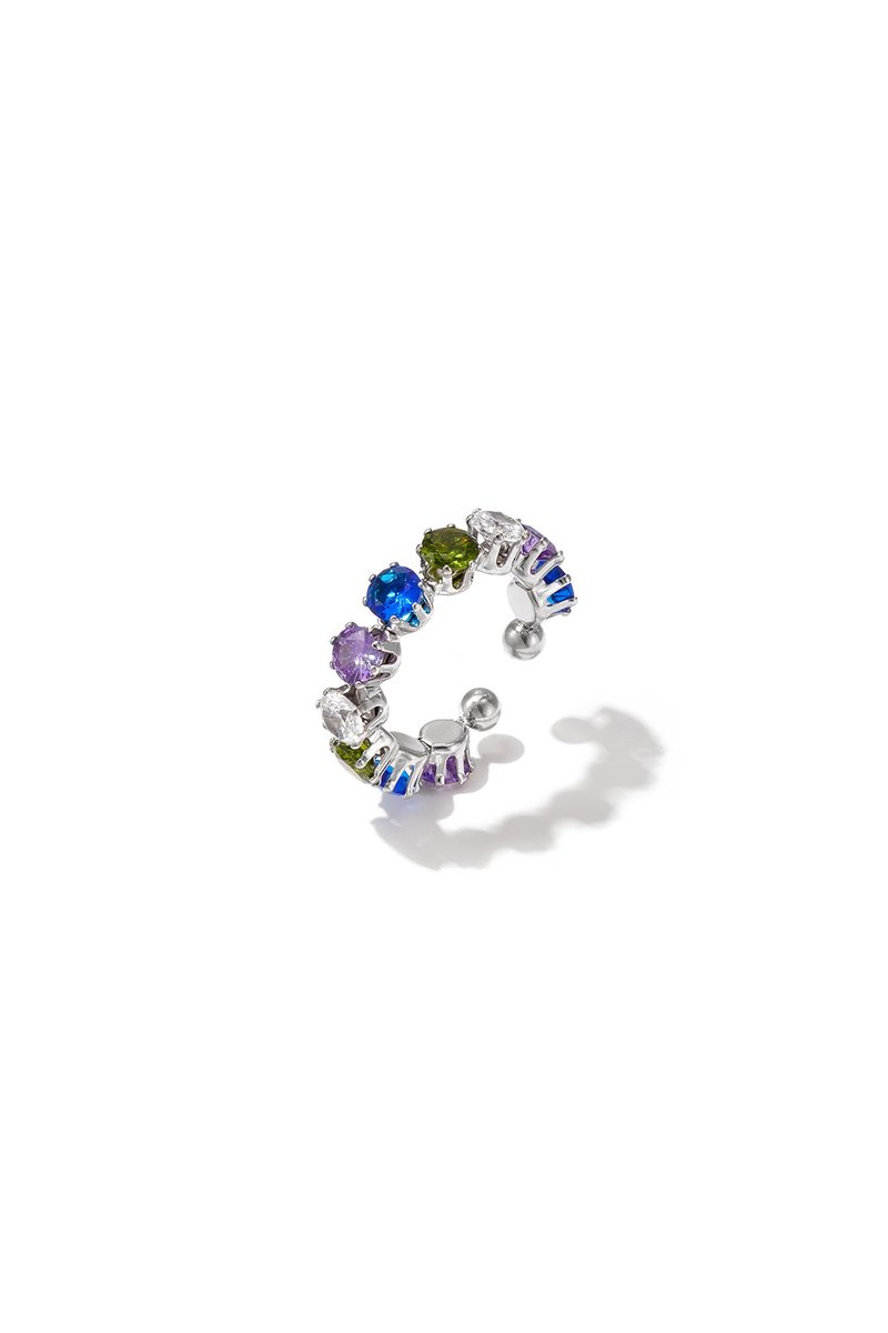 Nia - Minimalistische Ring - Zirkon - Stainless Steel - - Zilver