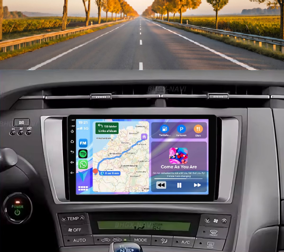 Autoradio 4/64GB met Carplay en Android auto | Geschikt voor Toyota Prius 3 2009-2015 | Radio scherm met Navigatie | 2009 2010 2011 2012 2013 2014 2015| XW30