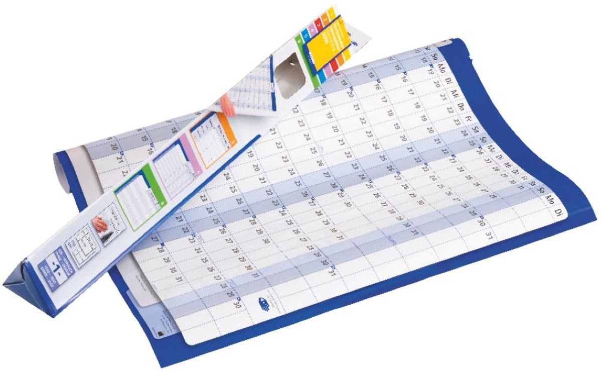 Legamaster jaarplanner 2027 | ft 60 x 90 cm | gelamineerd karton | opgerold | met 3 extra kolommen