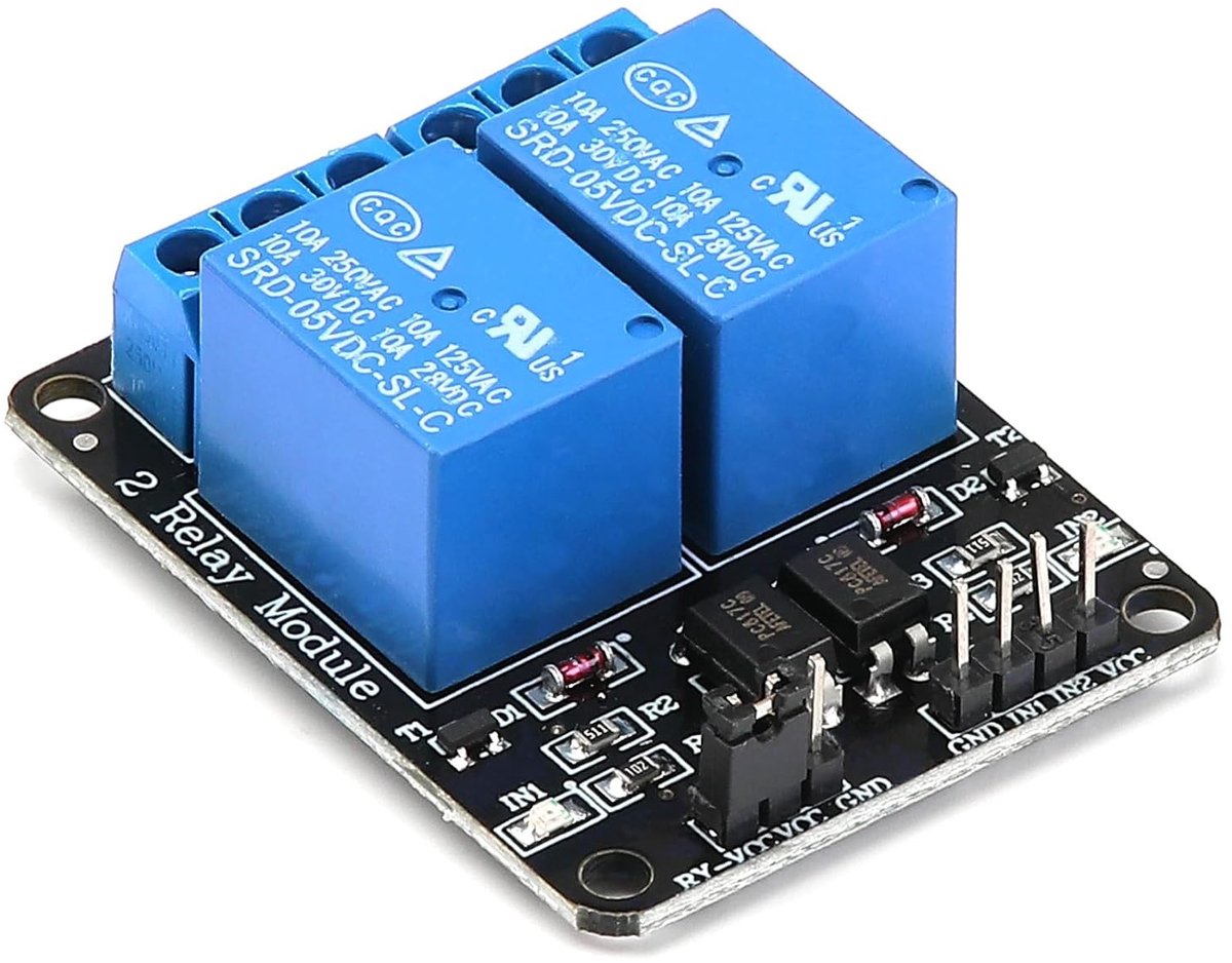 5V 2-Kanaals Relay Module met Optocoupler voor Raspberry Pi en Arduino - DC 5V tot 230V, Geschikt voor Mega 2560, UNO R3, DSP en STM32