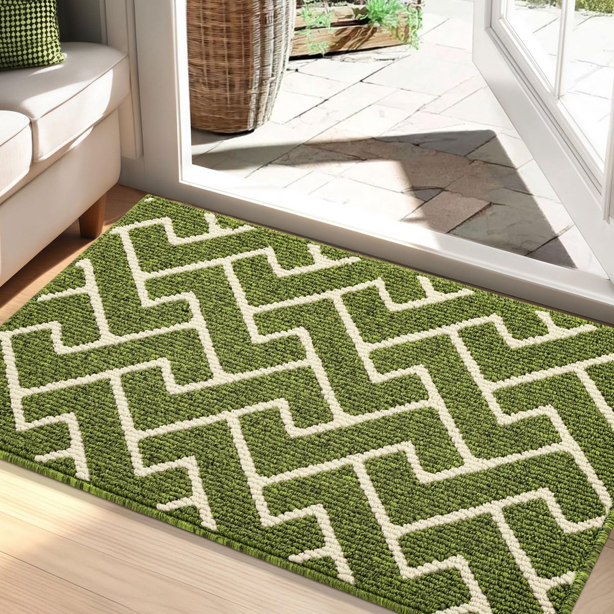Biscpro Deurmat Schoonloopmat Antislip Waterabsorberend Machinewasbaar 60x90 cm - Zwart