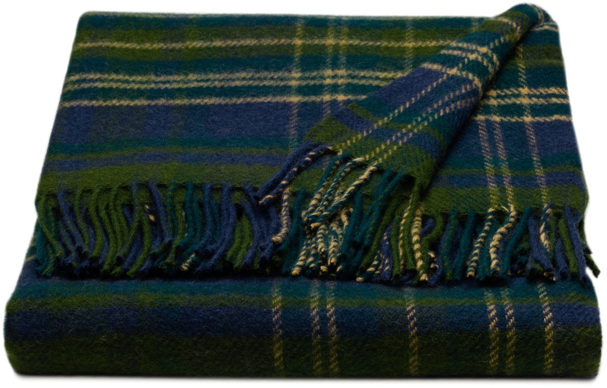 WOOOL Luxury Plaid - TARTAN (Forest) - 150x183cm