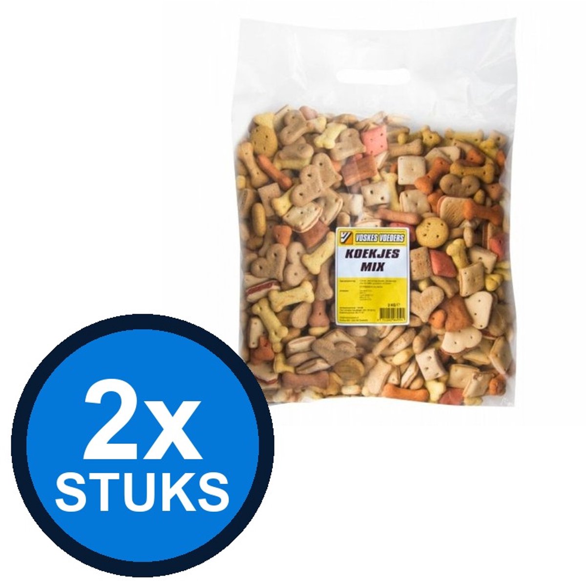 2x Voskes Koekjesmix - Hondensnack - 2kg