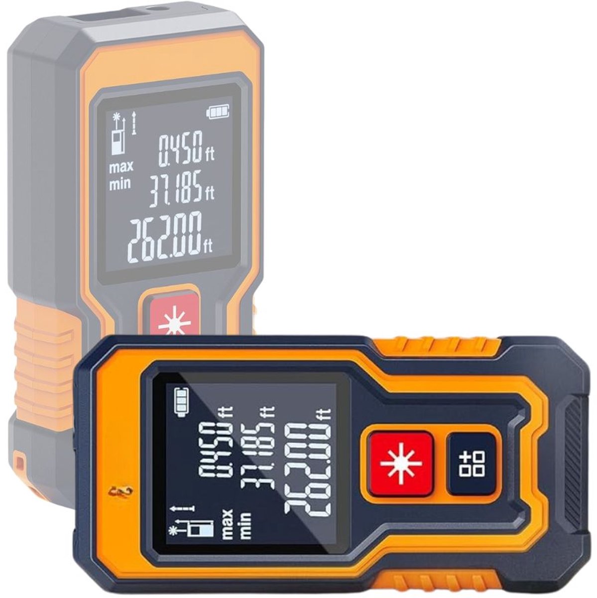 Zavio® Lasermeter - Lasermeter Afstandsmeter - Kruislijnmeter -Zwart met oranje
