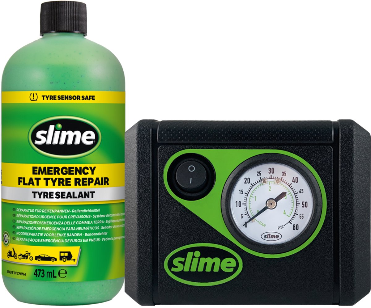 Bol.com Slime Bandenreparatieset 12V – 473ml – Snel Gerepareerd – Complete Set – Voor Auto's aanbieding