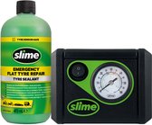 Slime CRK0305 Smart Repair Kit - Noodreparatie bij een lekke band - Dicht een lek van maximaal 6 mm - Reparatie in 15 Min. – Met 473 ml afdichtmiddel & bandeninflator - Geschikt voor auto’s & andere voertuigen
