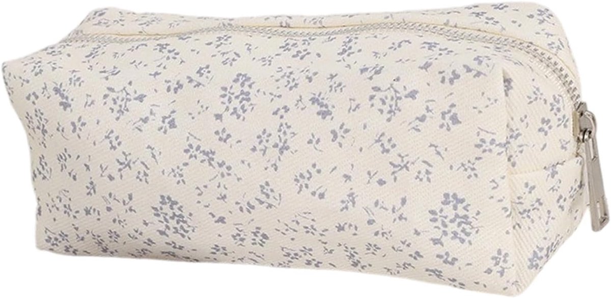Lavendel Etui met Grote Opbergruimte - Multifunctionele Pennentas voor School en Make-up - Stevige Opbergzak met Meerdere Vakken - Stijlvolle Organizer voor Pennen en Cosmetica