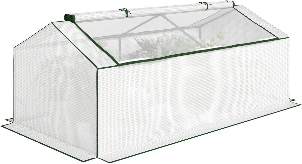 Outsunny-kas-PE-180x90x70cm-wit
