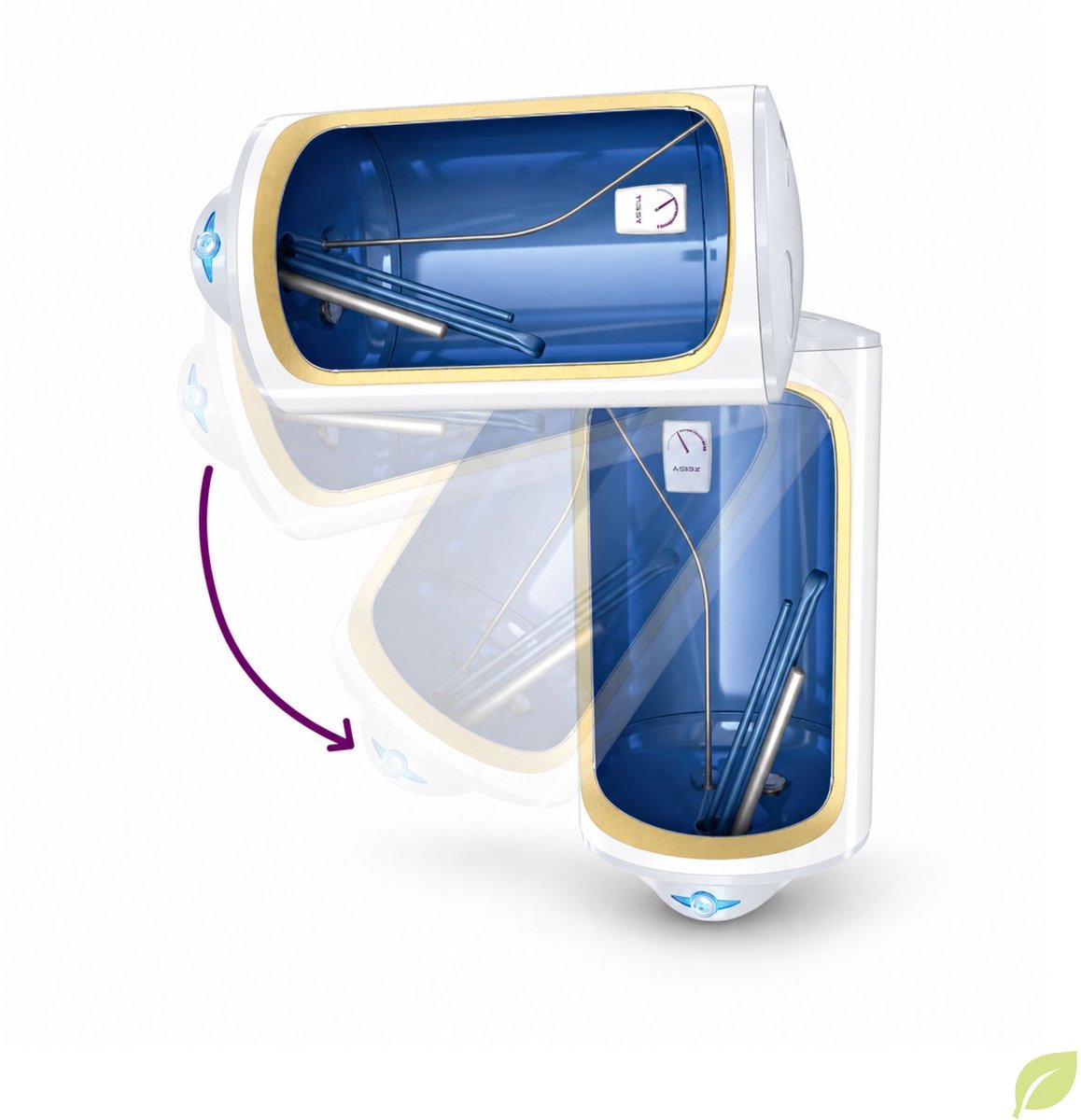 Durensa® - Tesy boiler -horizontaal antikalk - 50 liter - met installatieset
