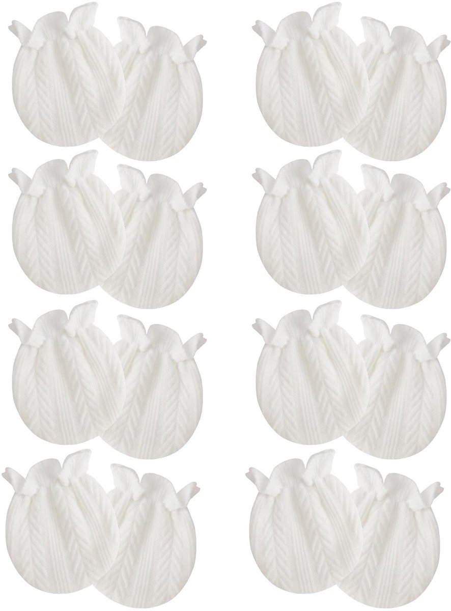 Namajunas - Krabwantjes baby - 8 stucks - Newborn - Zachte Handbescherming voor Newborn - Anti krabben - Geschikt voor jongens en meisjes van 0 tot 6 maanden