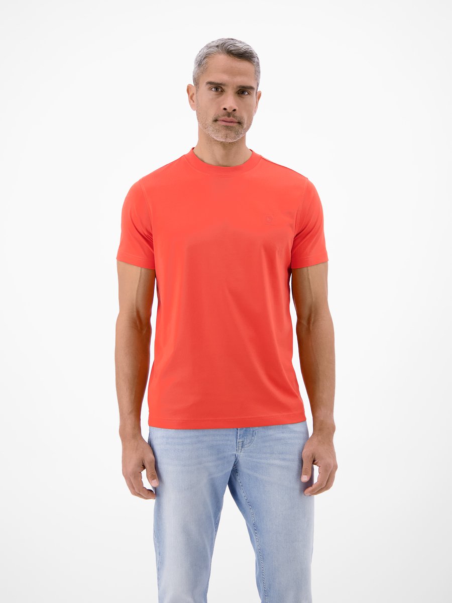 LERROS T-shirt van Cool & Dry-materiaal , Maat: S , Kleur: VIVID RED , 75% katoen, 25% polyester