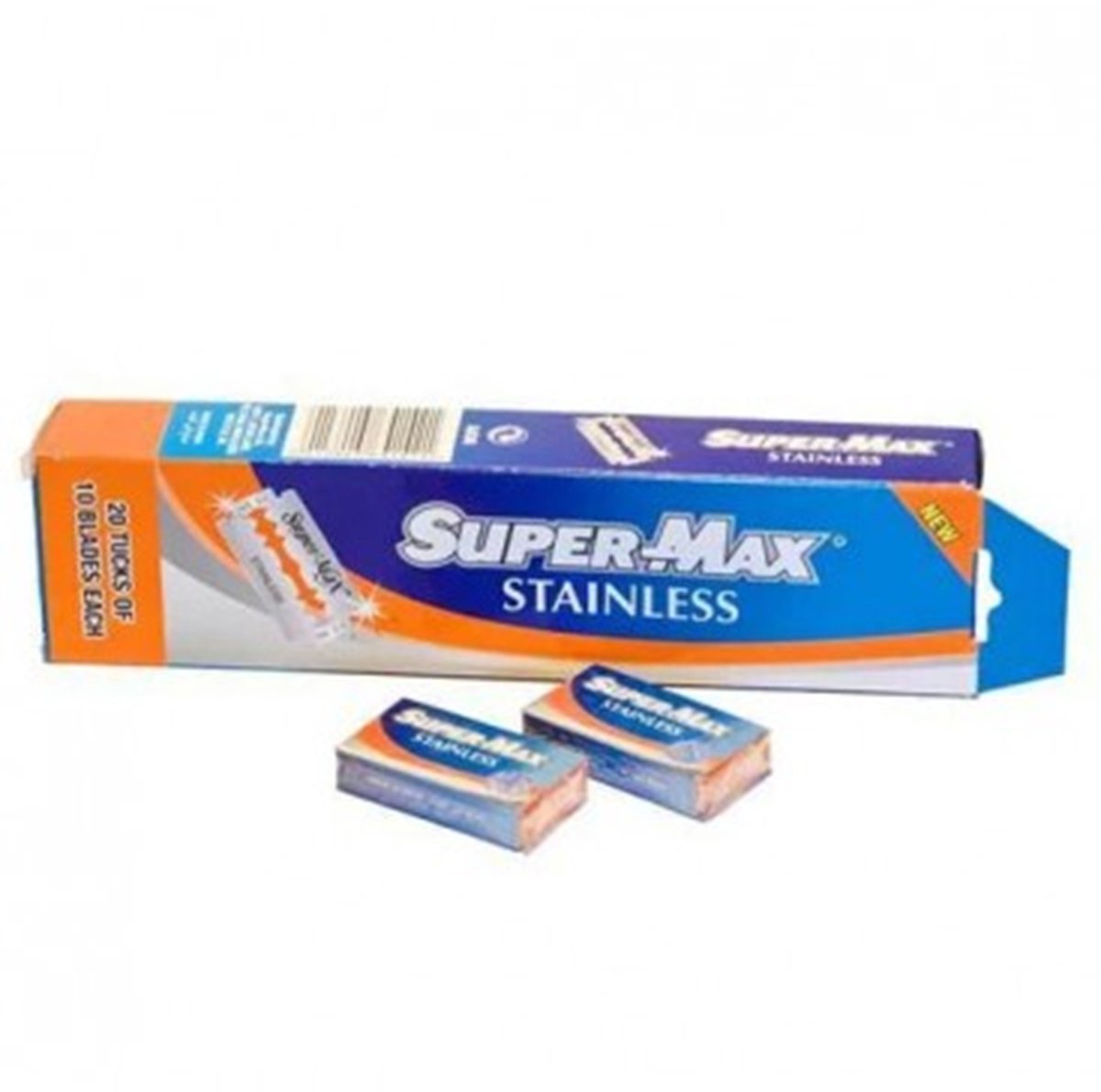 Supermax Scheermesjes Plat - Stainless - 200 mesjes