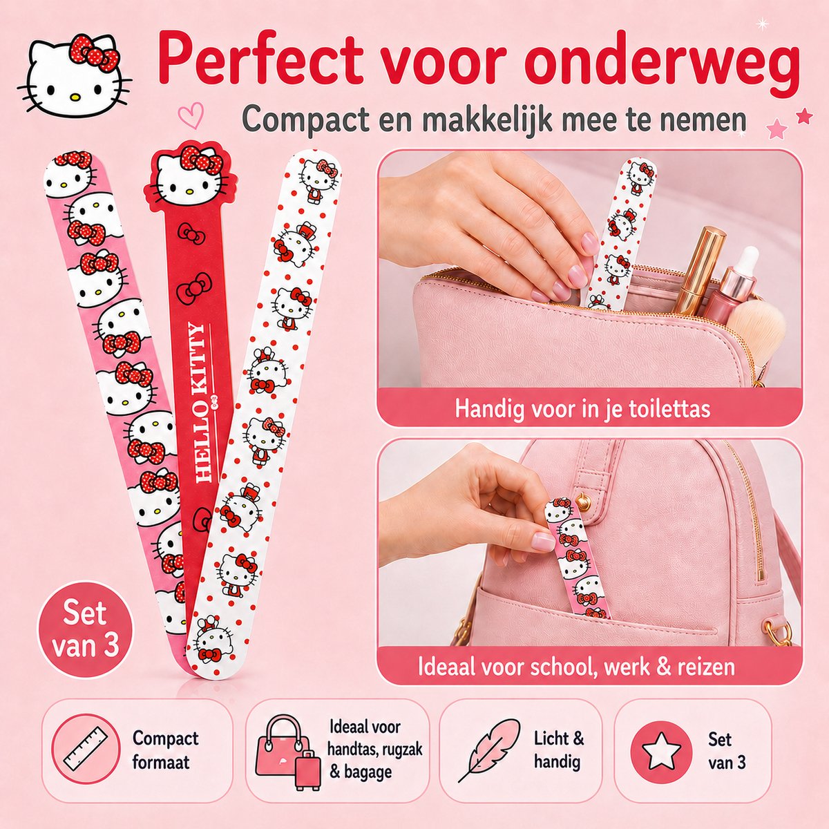 Hello Kitty Nagelvijl Nagelverzorging- 3 Stuks - Manicure Nagel vijl — cadeau in Verzorging - foto 8