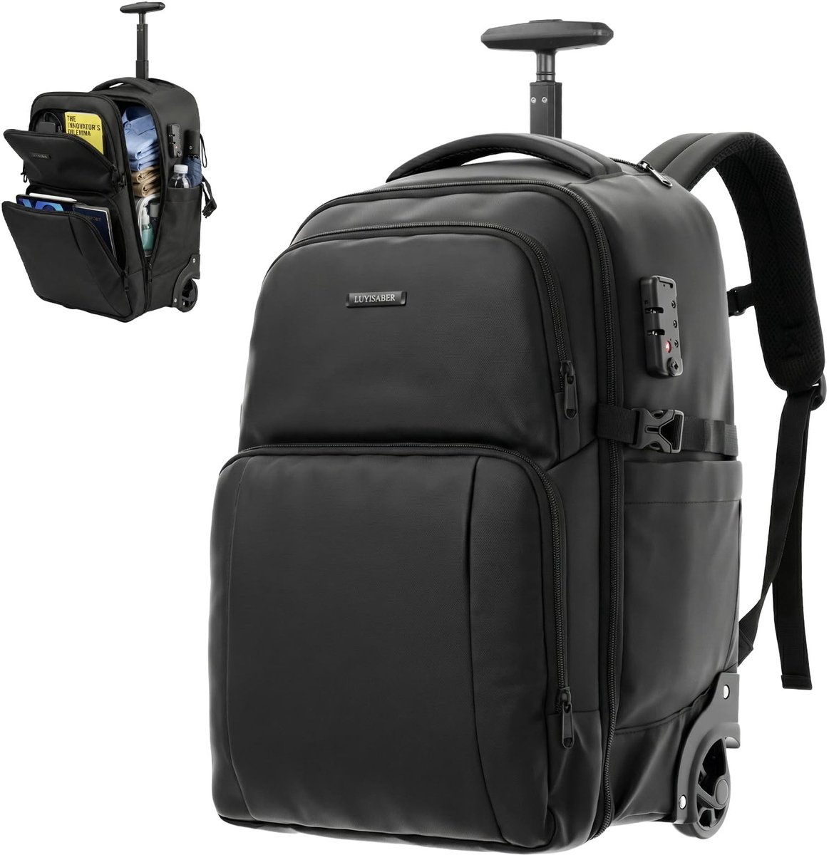 Solidchoice - 37 Liter Reistas met Wielen en Combinatieslot