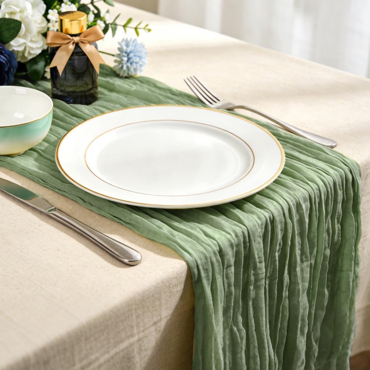 Solidchoice - BoHo Tafelrunner 90 x 300 cm voor Feestelijke Decoratie
