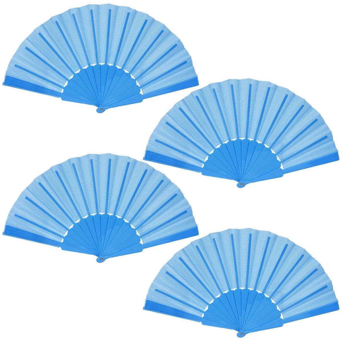 Solidchoice - Set van 4 Vouwbare Handfans voor Decoratie en Dans