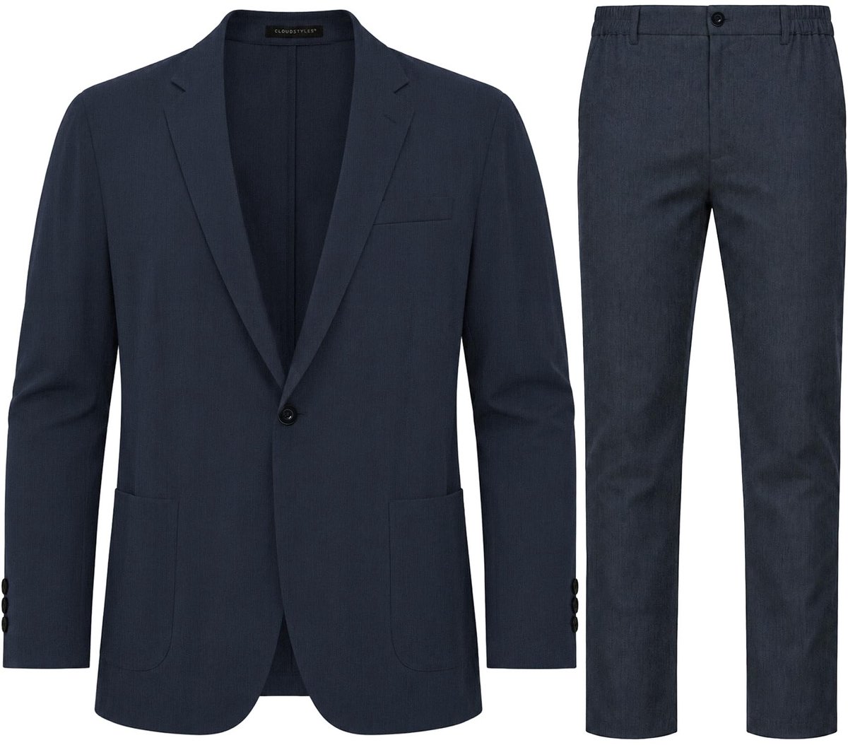 Solidchoice - Tweedelig Heren Pak met Regular Fit en Ademend Materiaal