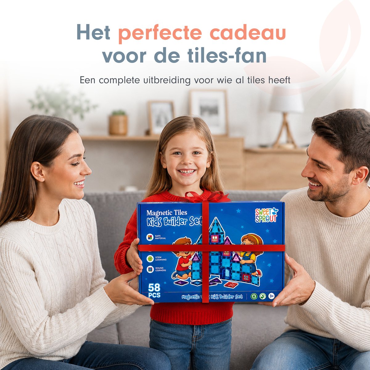 Magnetic tiles - Magnetische tegels - Magneet tegels - Travel set - Constructiespeelgoed - Met 2 Magna poppetjes - Bouwstenen Educatief mind montessori - Magneten speelgoed - 3, 4, 5, 6 jaar — afbeelding 5