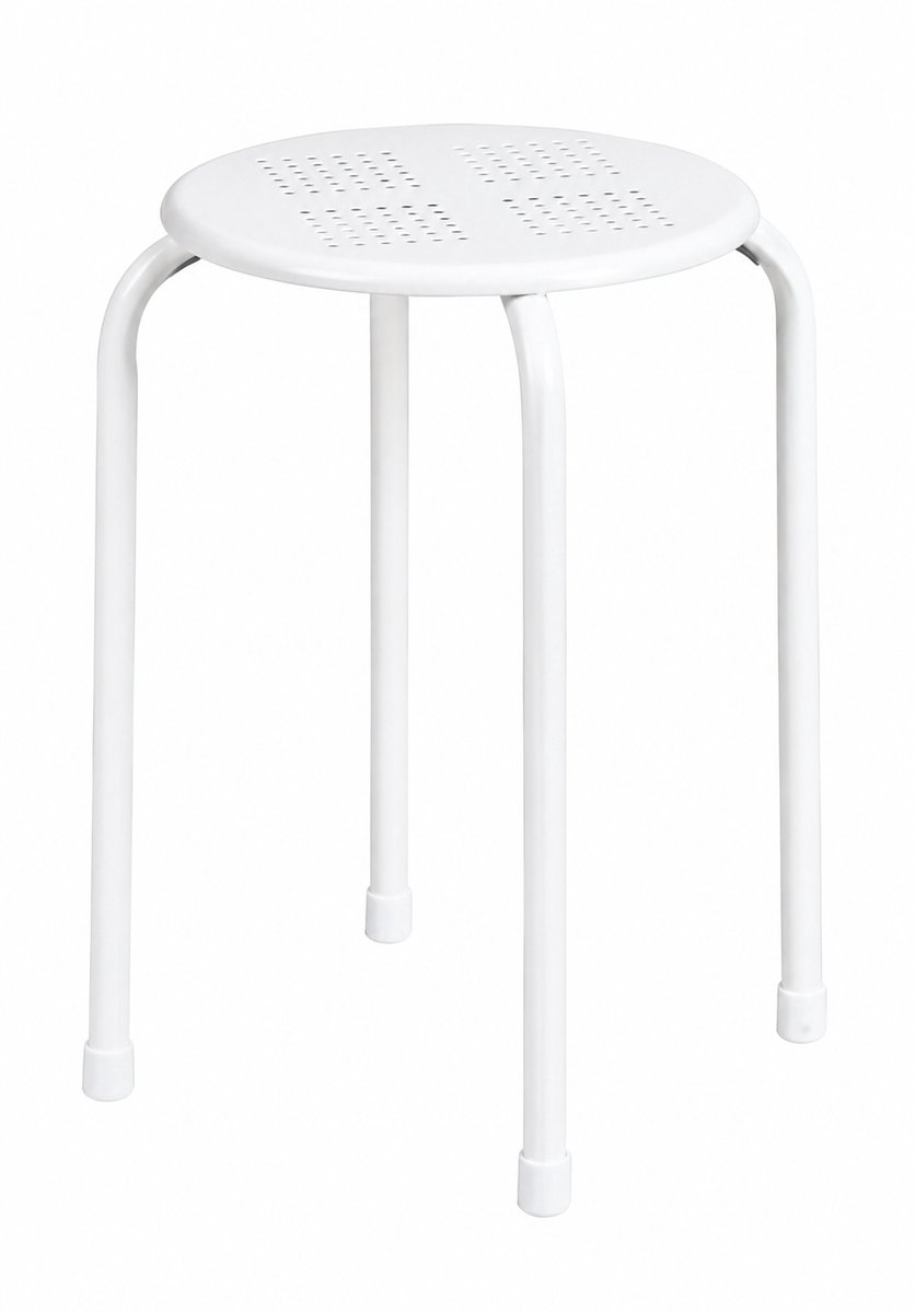 Practo Home - Kruk - Metaal - Stapelbaar - Wit