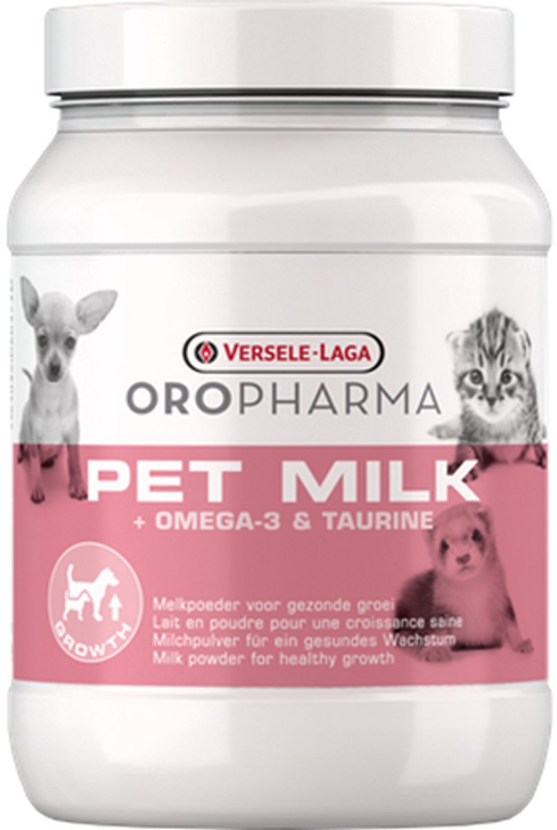 Versele-Laga Oropharma Pet Milk – Melkpoeder voor Puppy’s, Kittens en Fretten – Met Taurine en Omega 3 – 400 g