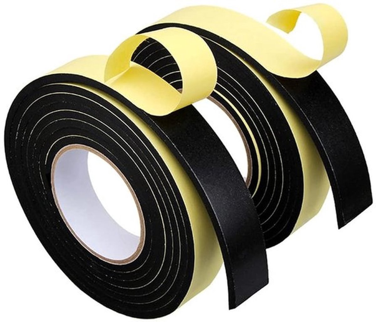 Zelfklevende foamband 10mm - Geluidsisolatie en Luchtafdichting voor Deuren en Vensters