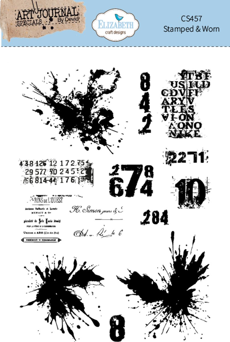 ECD Clear stamps A5 - Stamped & worn