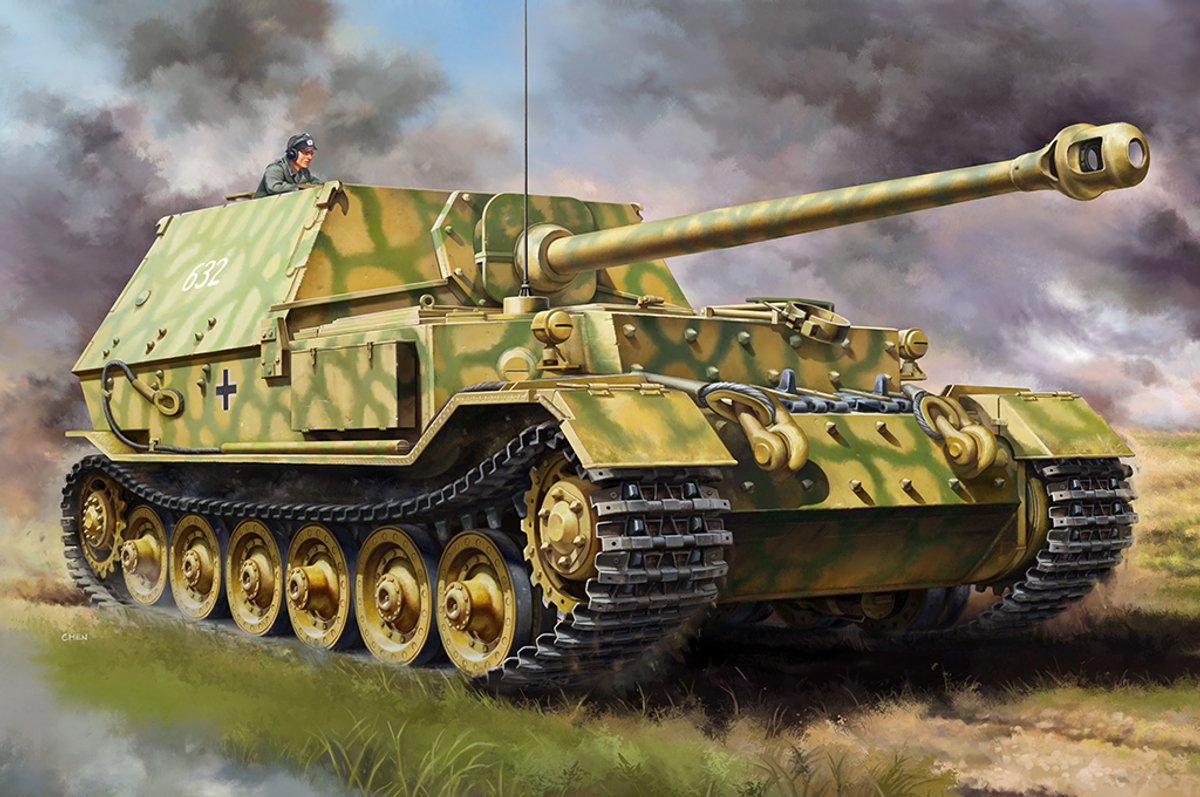 Trumpeter Modelbouwpakket Militaire voertuigen - 00964 Sd.Kfz.184 Ferdinand WWII - Duitse Zware Tankjager Plastic - 1:16 - Modelbouw