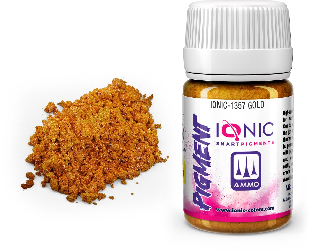 AMMO by Mig Jimenez Modelbouwdecoratie - MIG IO1357 Ionic Smart Pigments - Goud - 35ml Effecten potje