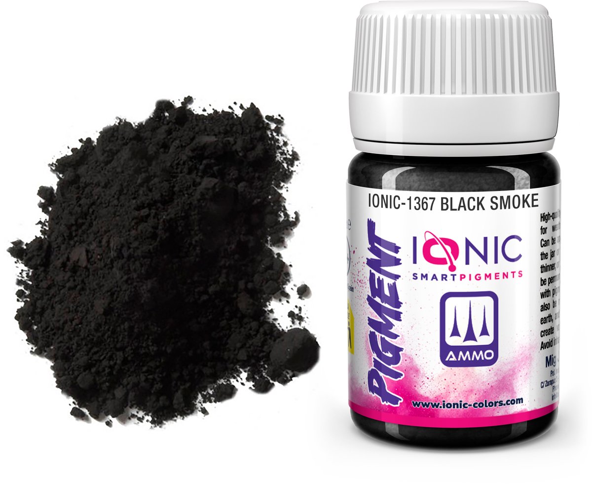 AMMO by Mig Jimenez Modelbouwdecoratie - MIG IO1367 Ionic Smart Pigments - Zwarte Rook - 35ml Effecten potje