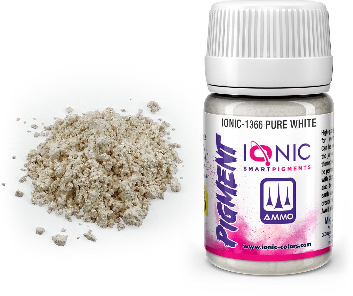 AMMO by Mig Jimenez Modelbouwdecoratie - MIG IO1366 Ionic Smart Pigments - Zuiver Wit - 35ml Effecten potje