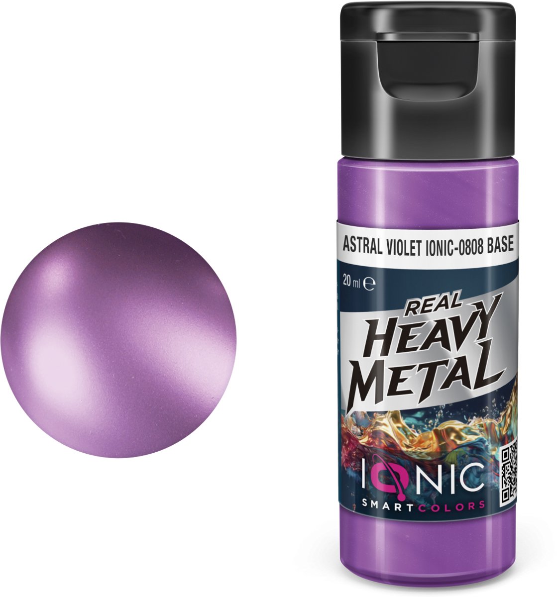 AMMO by Mig Jimenez Hobbyverf Acrylverf - MIG IO0808 Ionic Smart Colors - Real Heavy Metal - Astrale Violet - Base - Metallic Acryl - 20ml Verf potje - 20 ml