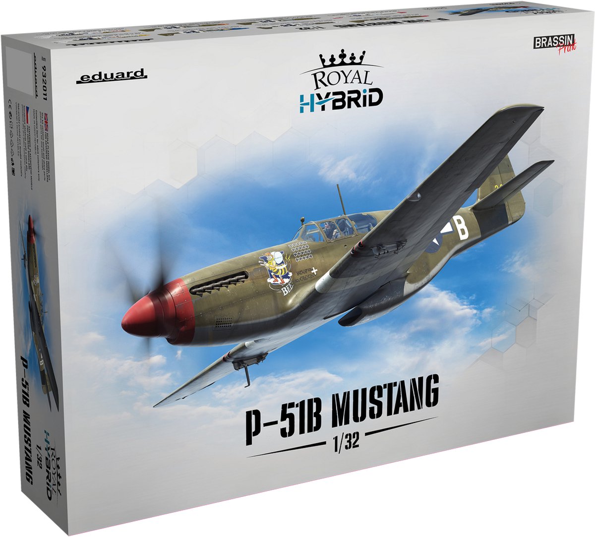 Eduard Modelbouwpakket Vliegtuigen - 932011 P-51B Mustang - Royal Hybrid - Amerikaans Jachtvliegtuig Plastic - 1:32 - Modelbouw
