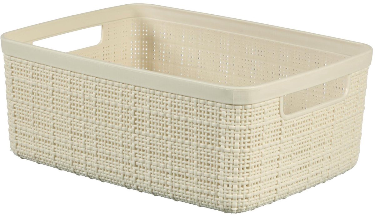 Curver jute mandje S wit 5L