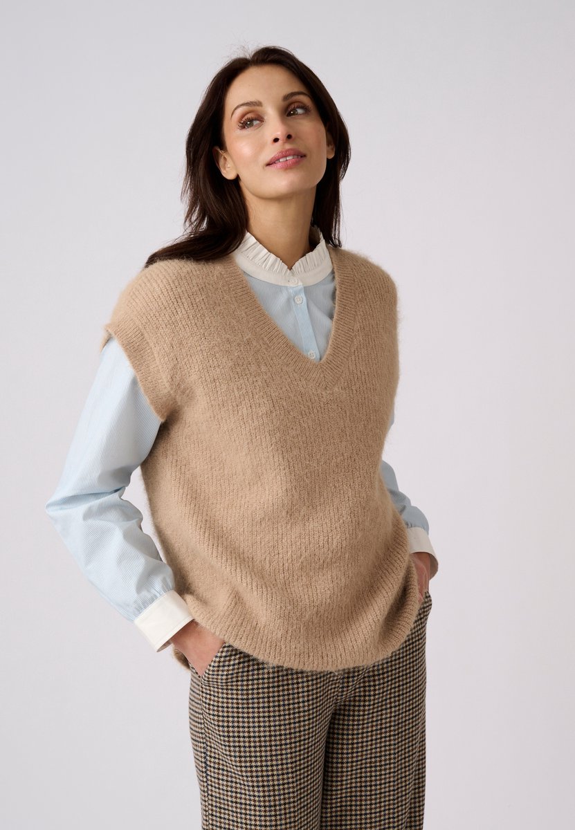 Damart - Mouwloze top met parelsteek Thermolactyl - Dames - Beige - M