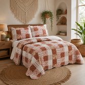 Lavandoux - Bedsprei - Quilt - Paisley Delight - 140x200cm - Bordeauxrood
