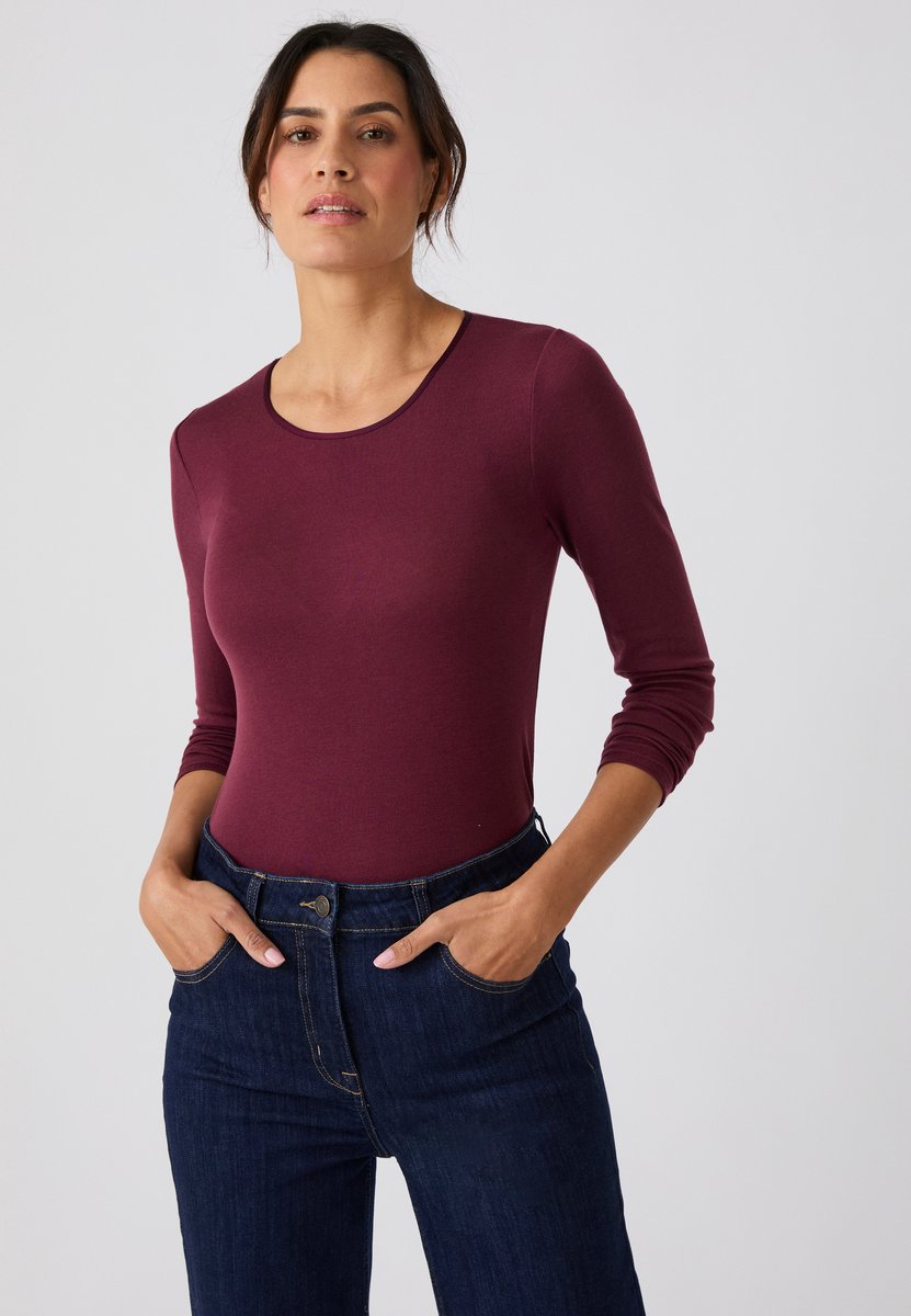 Damart - Thermolactyl Sensitive T-shirt lange mouw ronde hals - Dames - Rood - 42-44 (M)