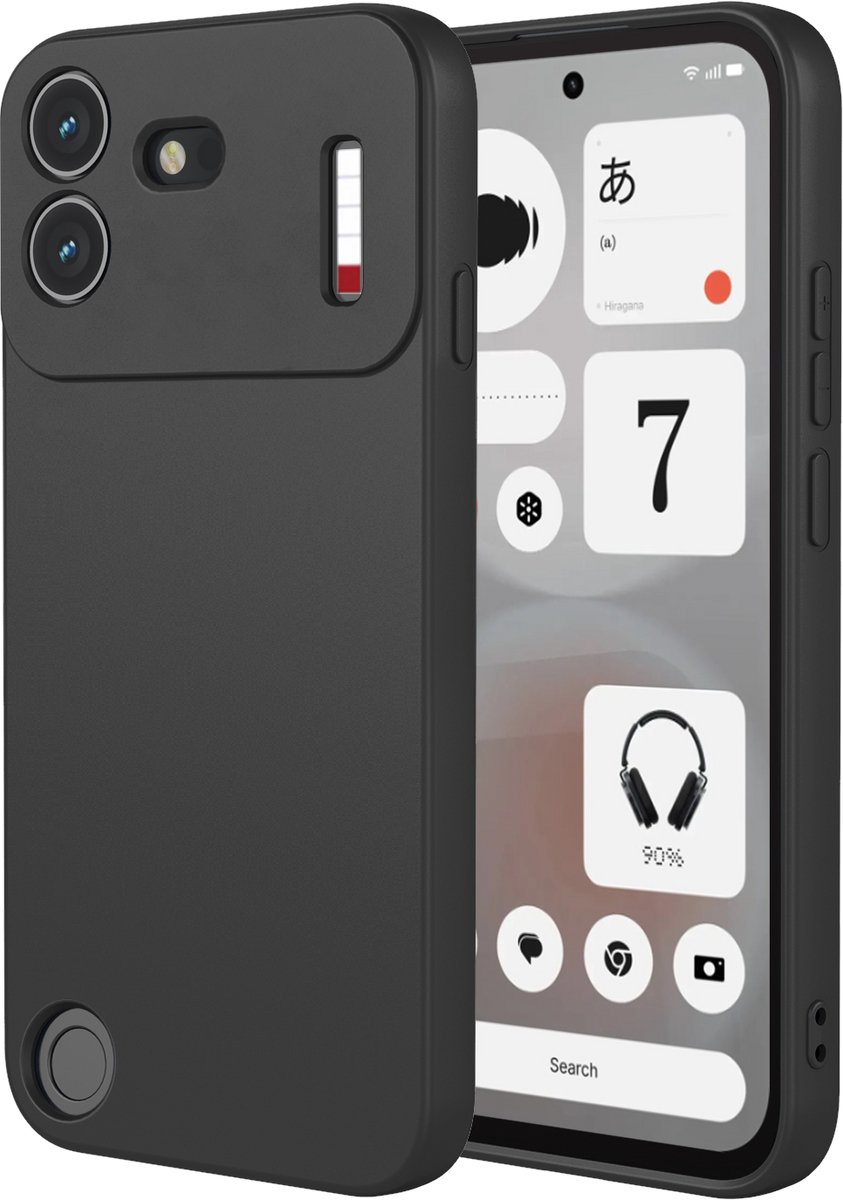 MobyDefend Hoesje - Geschikt voor Nothing Phone (4b) - Matte Siliconen Backcover - Zwart