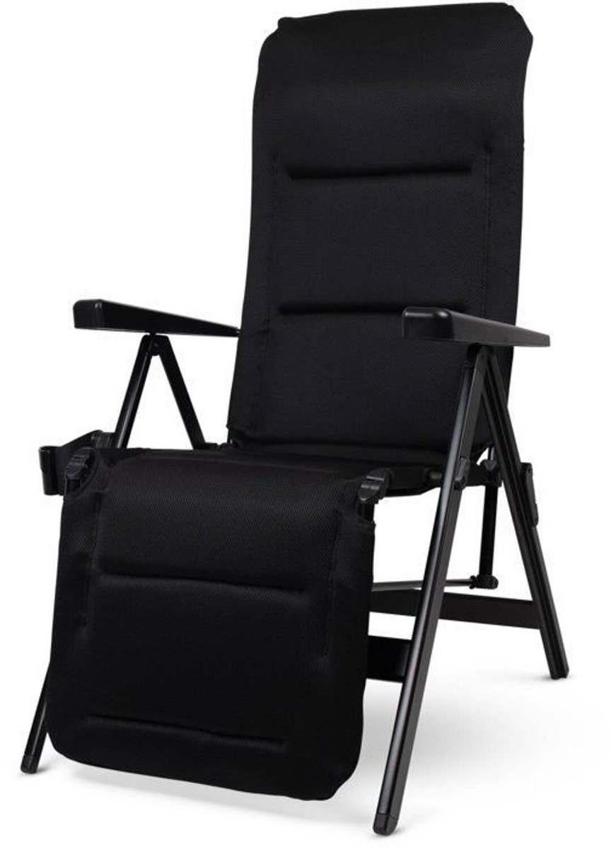 Ligstoel - DOMETIC - Gardina Lounger - Zwart - Verstelbaar - Aluminium - Polyester SoftMesh