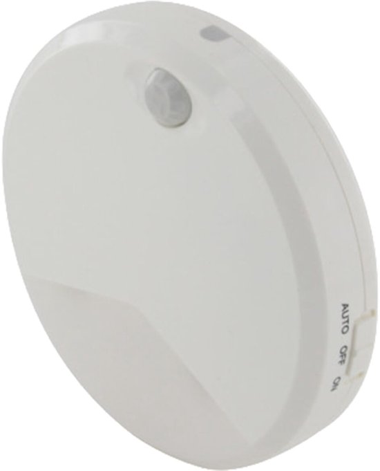 Chacon LED Nachtlamp Met Bewegingssensor - 1W 25 lm - Warm Wit Licht - Werkt Op Batterijen - Wit - 1 stuk van Chacon — afbeelding 2
