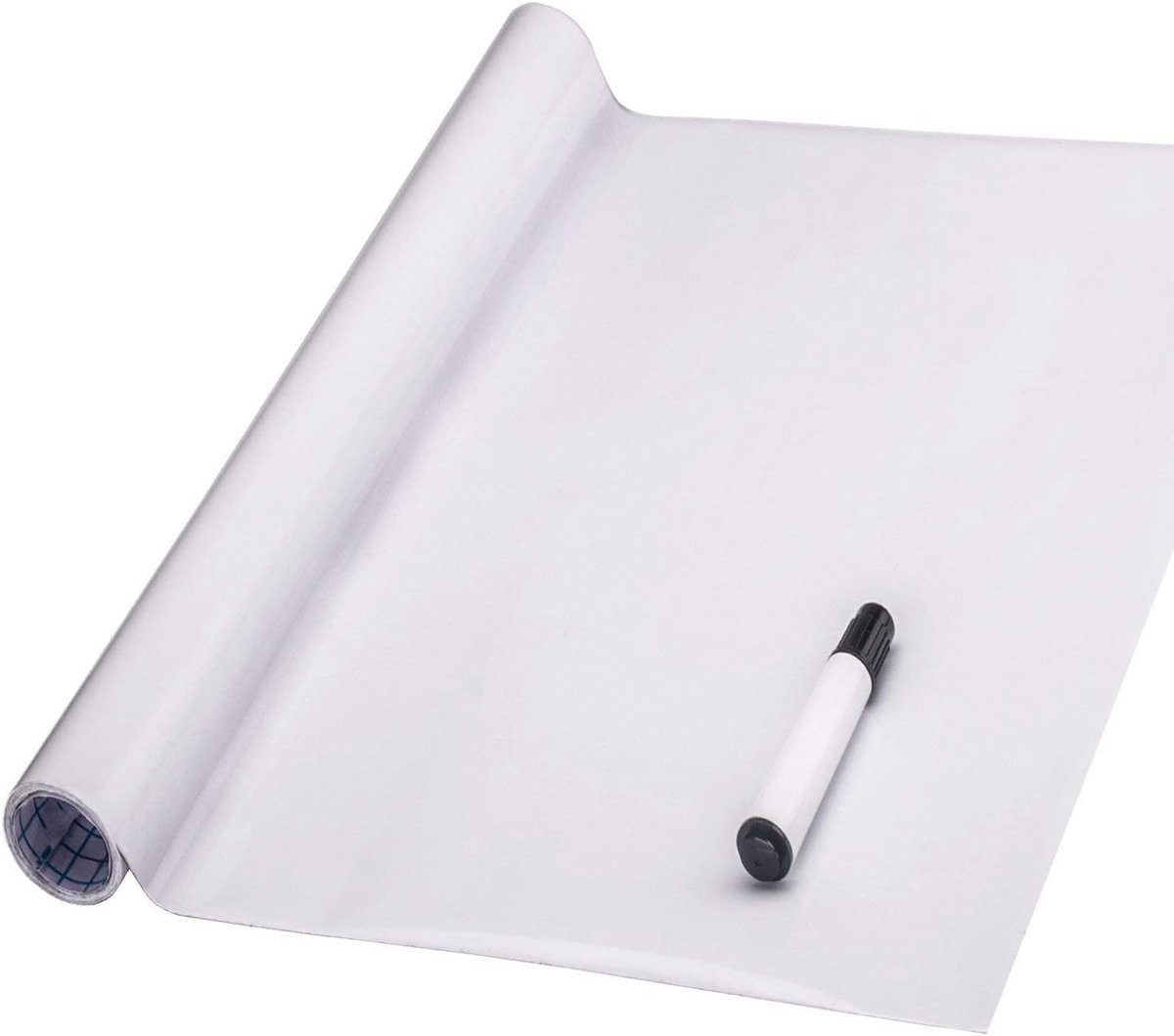 Whiteboardfolie - Wit - 44x200 cm - Zelfklevende Whiteboardfolie van PVC - Voor School, Thuis en Kantoor