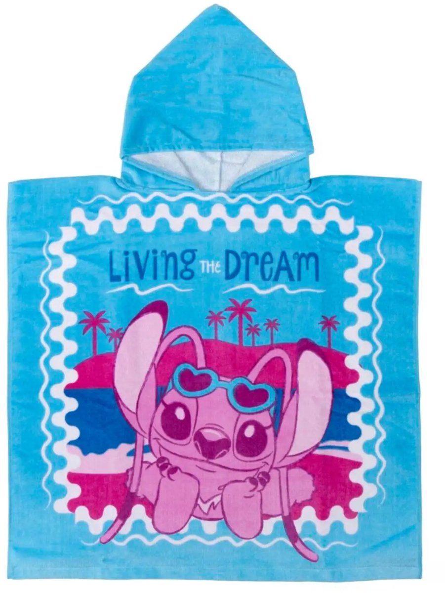 Disney Stitch Angel strandponcho - 60 x 120 cm - Katoen