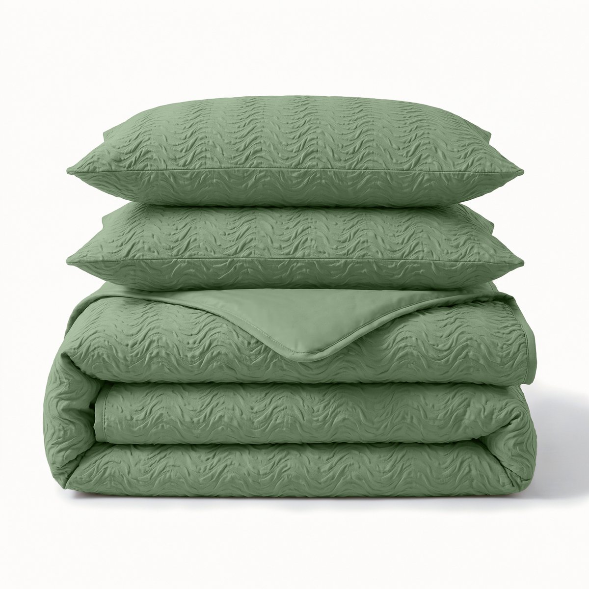 Sleeptime Curve 3D Dekbedovertrek – 200x200/220 cm – Groen