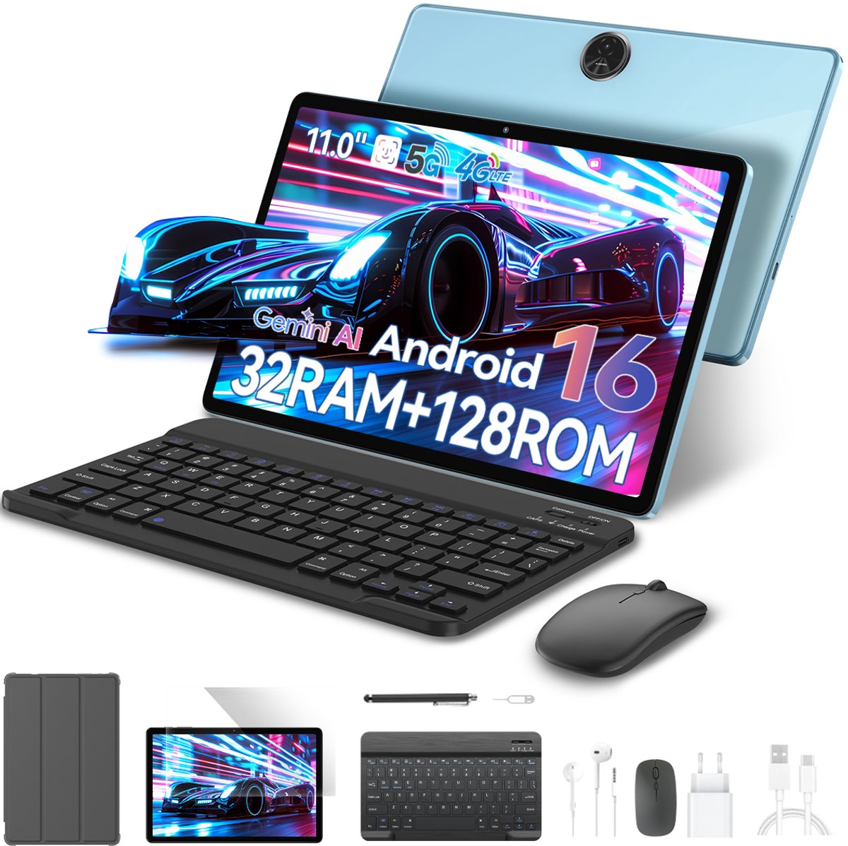 Blackview ZENO5 - Tablet - 11 inch - 32GB RAM - 128GB ROM- 8300mAh- Android 16 - Blauw